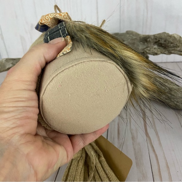 ❌SOLD❌Country Primitive Gnome Handmade Quilt Print Bow Sweater Hat Farmhouse - Picture 7 of 7